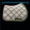 Off-white jumping saddle pad
