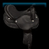 Western saddle in black
