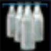 Empty milk bottles