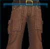 Brown utility jeans
