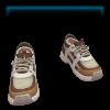 Beige and brown sneakers