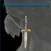 Sword earrings in gold and silver