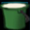 A bucket of cow's milk