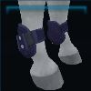 Cloudy Winter Sky dark blue open front boots