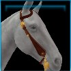 Rugged suede Western bridle