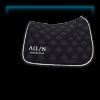 Black All In Equestrian saddle pad with white
