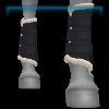 Black All In Equestrian leg protectors with green