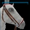 Blushed Bow drop noseband bridle