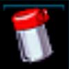 Empty oil flask