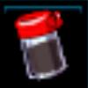 Filled oil flask