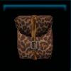 Leopard patterned saddlebag