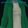 Green raincoat