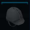 Black competition helmet