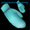 Light blue mittens