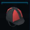Red galloping helmet