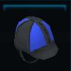 Blue galloping helmet
