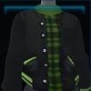 Green checked sweater