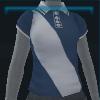 Blue and white polo shirt