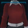 Red cardigan