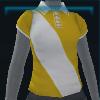 Yellow and white polo shirt
