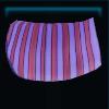 Purple-striped candy cane saddle pad