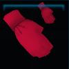 Red fingerless gloves