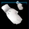 White fingerless gloves