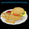 Vegetarian hamburger meal