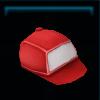 Red trucker cap