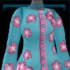 Blue flower-patterned dress