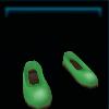 Green beach shoes