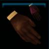 Brown and red Druid gloves