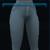 Lined blue jeans