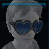 Black heart glasses