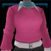 Pink cardigan with shirt