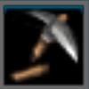 Broken mining pick