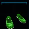 Green beach shoes