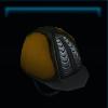 Orange adventure helmet