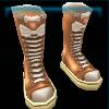 Orange designer sneakers