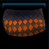 Orange plaid saddle pad