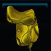 Yellow field racing saddle