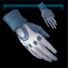 Blue and white stable gloves