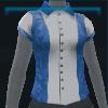 Blue and white Summer blouse