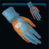Blue stable gloves