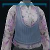 Purple flowery shirt