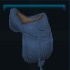 Blue riding instructor saddle
