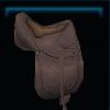 Brown riding instructor saddle