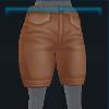 Orange cotton shorts