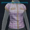 Purple checkered short-sleeved shirt