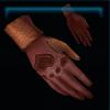 Rust-colored gloves